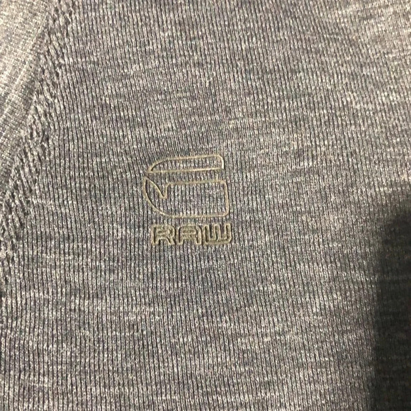 G-Star Raw Shawl Collar Pullover Sweater in Dark Grey and  Black - Picture 15 of 15